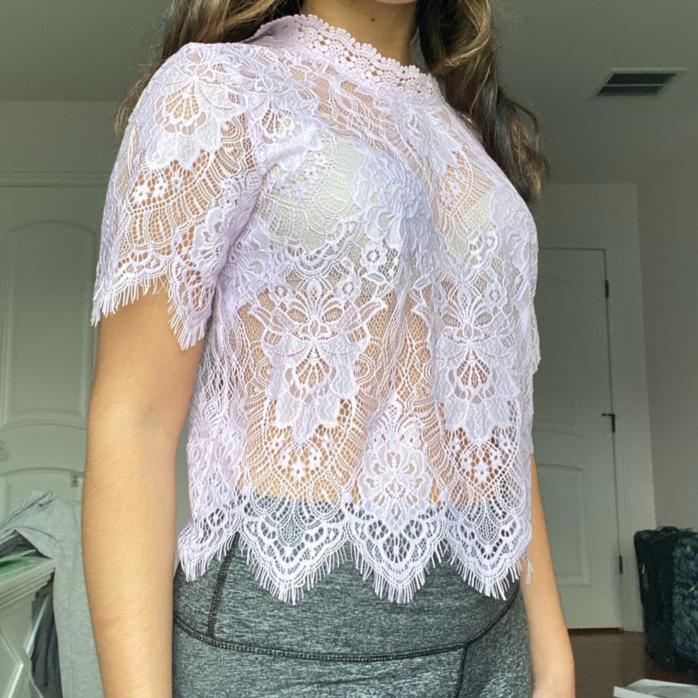 Sheer lace top